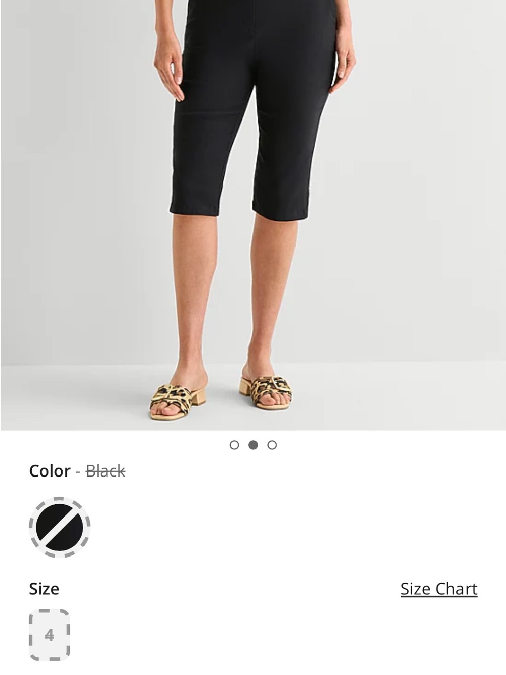 Worthington Black Stretch Capri Pants